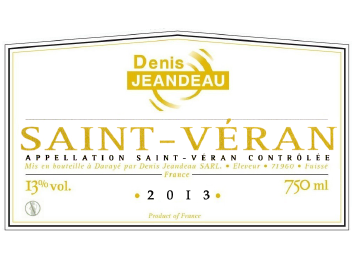 Domaine Denis Jeandeau - Saint-Véran - Blanc - 2013