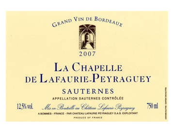 Château Lafaurie Peyraguey - Sauternes - La Chapelle de Lafaurie Peyraguey - Blanc - 2007