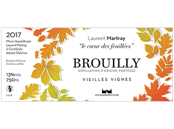 Laurent Martray Brouilly - Le Coeur des Feuillées Vieilles Vignes - Rouge - 2017