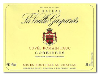 Château la Voulte-Gasparets - Corbières Boutenac - Cuvée Romain Pauc - Rouge 2011