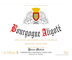 Domaine Pierre Matrot - Bourgogne aligoté - Blanc - 2015