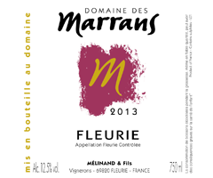 Domaine des Marrans - Fleurie - Rouge - 2013