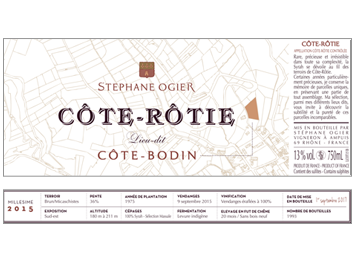 Domaine Stéphane Ogier - Côte Rôtie - Côte-Bodin - Rouge - 2015