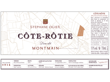 Domaine Stéphane Ogier - Côte Rôtie - Montmain - Rouge - 2015