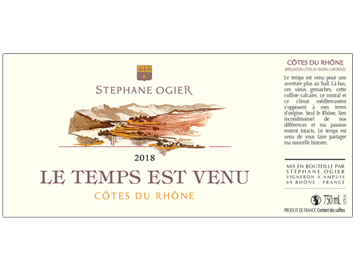 Domaine Stéphane Ogier - Côtes du Rhône - Le Temps est Venu - Rouge - 2018