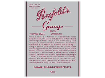 Penfolds - Southern Australia - Grange - Rouge - 2011