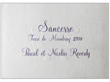 Pascal et Nicolas Reverdy - Sancerre - Terre de Maimbray - Blanc - 2019