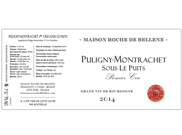 Maison Roche de Bellene - Puligny-Montrachet 1er cru - Sous Le Puits - Blanc - 2014