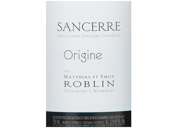 Matthias et Emile Roblin - Sancerre - Origine - Rouge - 2016