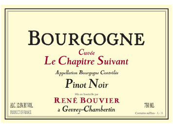 Domaine René Bouvier - Bourgogne - Le Chapitre Suivant - Rouge - 2012