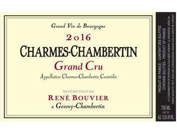 Domaine René Bouvier - Charmes-Chambertin Grand Cru - Rouge - 2016