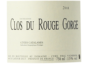 Clos du Rouge Gorge - Vin de Pays des Côtes Catalanes - Vieilles Vignes - Rouge - 2011