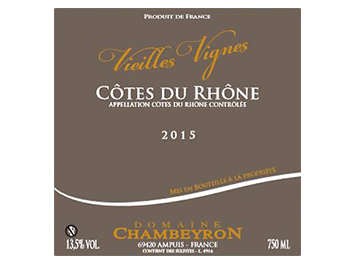 Domaine Chambeyron - Côtes du Rhône - Vieilles Vignes - Rouge - 2015