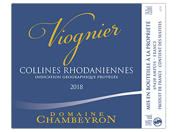 Domaine Chambeyron - IGP Collines Rhodaniennes - Viognier - Blanc - 2018