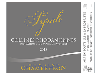 Domaine Chambeyron - IGP Collines Rhodaniennes - Syrah - Rouge - 2018