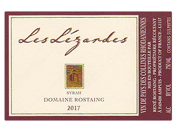 Domaine René Rostaing - IGP Collines Rhodaniennes - Les Lézardes - Rouge - 2017