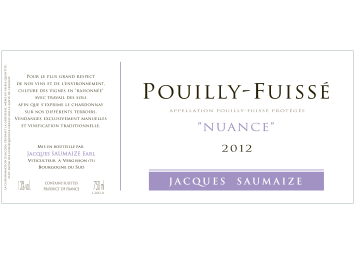 Domaine Saumaize - Pouilly-Fuissé - Nuance - Blanc - 2012