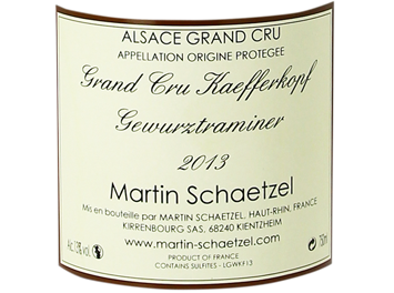 Domaine Schaetzel - Alsace grand cru - Gewurztraminer Kaefferkopf - Blanc - 2013