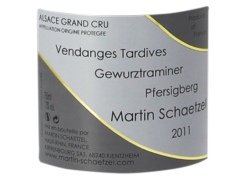 Domaine Schaetzel - Alsace grand cru - Gewurztraminer Pfersigberg VT - Blanc - 2011