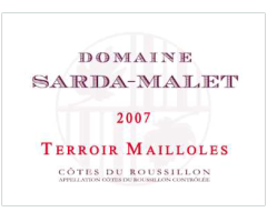 Domaine Sarda-Malet - Côtes du Roussillon - Terroir Mailloles - Rouge - 2007