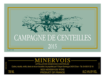 Clos Centeilles - Minervois - Campagne de Centeilles - Rouge - 2015