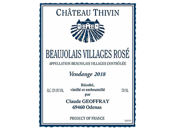 Château Thivin - Beaujolais Villages - Rosé - 2018