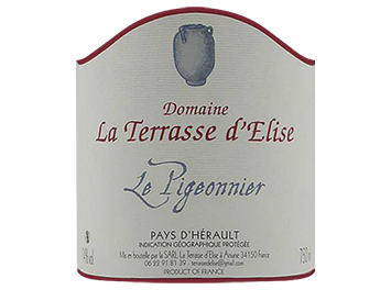 Domaine La Terrasse d'Elise - IGP Pays d'Hérault - Le Pigeonnier - Rouge - 2017