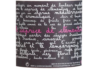 Château Les Valentines - Côtes de Provence - Le Caprice de Clémentine Rosé 2010