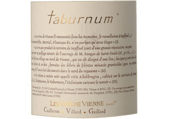 Les Vins de Vienne - IGP des Collines Rhodaniennes - Taburnum Blanc 2010