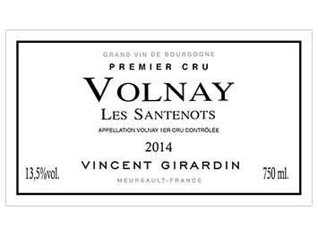 Vincent Girardin - Volnay 1er Cru - Les Santenots - Rouge - 2014