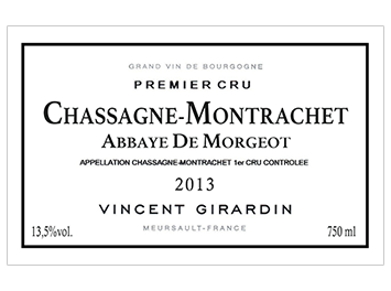 Vincent Girardin - Chassagne-Montrachet 1er cru - Abbaye de Morgeot - Blanc - 2013