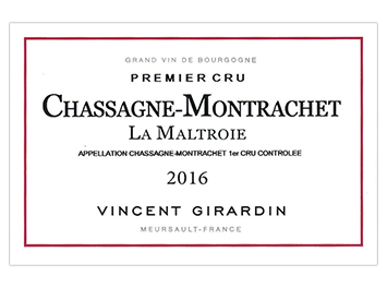 Vincent Girardin - Chassagne-Montrachet 1er cru - La Maltroie - Rouge - 2016