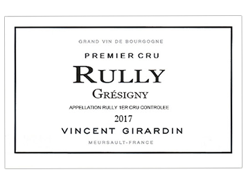 Vincent Girardin - Rully 1er cru - Grésigny - Blanc - 2017