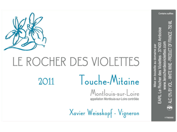 Domaine le Rocher des Violettes - Montlouis sur Loire - Touche Mitaine - Blanc - 2011