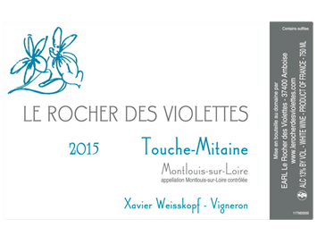 Domaine le Rocher des Violettes - Montlouis-sur-Loire - Touche Mitaine - Blanc - 2015