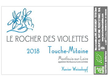 Domaine Le Rocher des Violettes - Montlouis-sur-Loire - Touche-Mitaine - Blanc - 2018