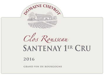 Domaine Chevrot et Fils - Santenay 1er Cru - Clos Rousseau - Rouge - 2016