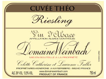 Domaine Weinbach - Alsace - Riesling Théo - Blanc - 2016