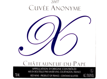 Xavier Vins - Châteauneuf-du-Pape - Cuvée Anonyme - Rouge - 2007